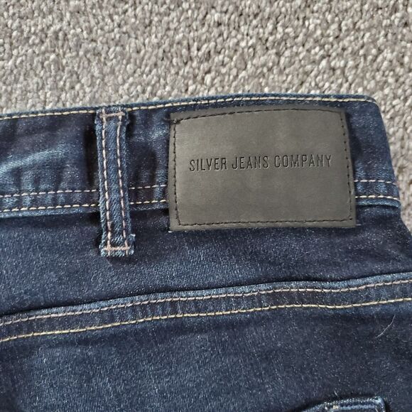 Silver Jeans Mens 40x30 Blue Straight Denim Allan - Picture 4 of 15